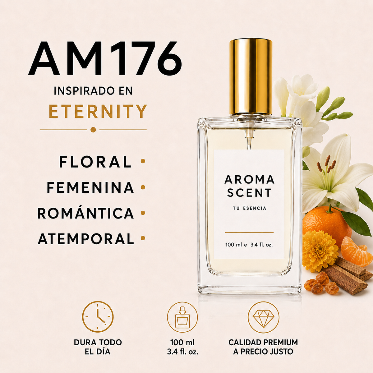 AM176 - INSPIRADO EN ETERNITY DE CALVIN KLEIN - MUJER