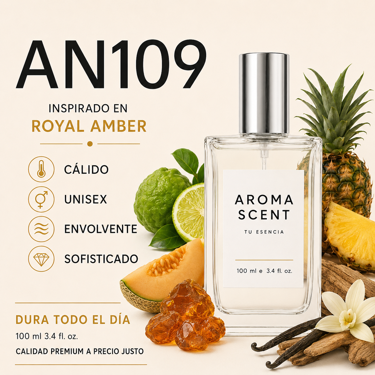 AN109 - INSPIRADO EN ROYAL AMBER DE ORIENTICA - UNISEX