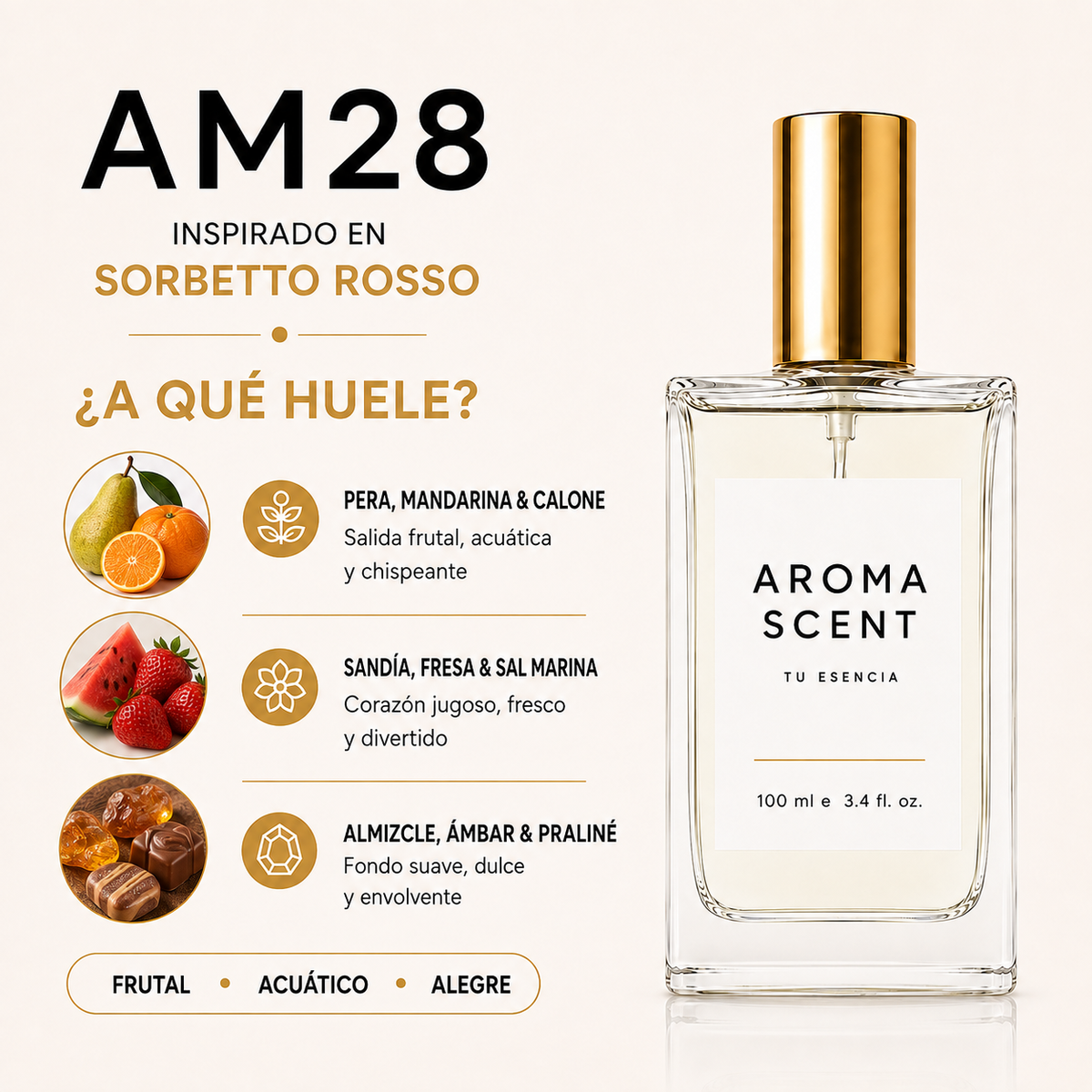 AM28 - INSPIRADO EN SORBETTO ROSSO DE ESCADA- MUJER