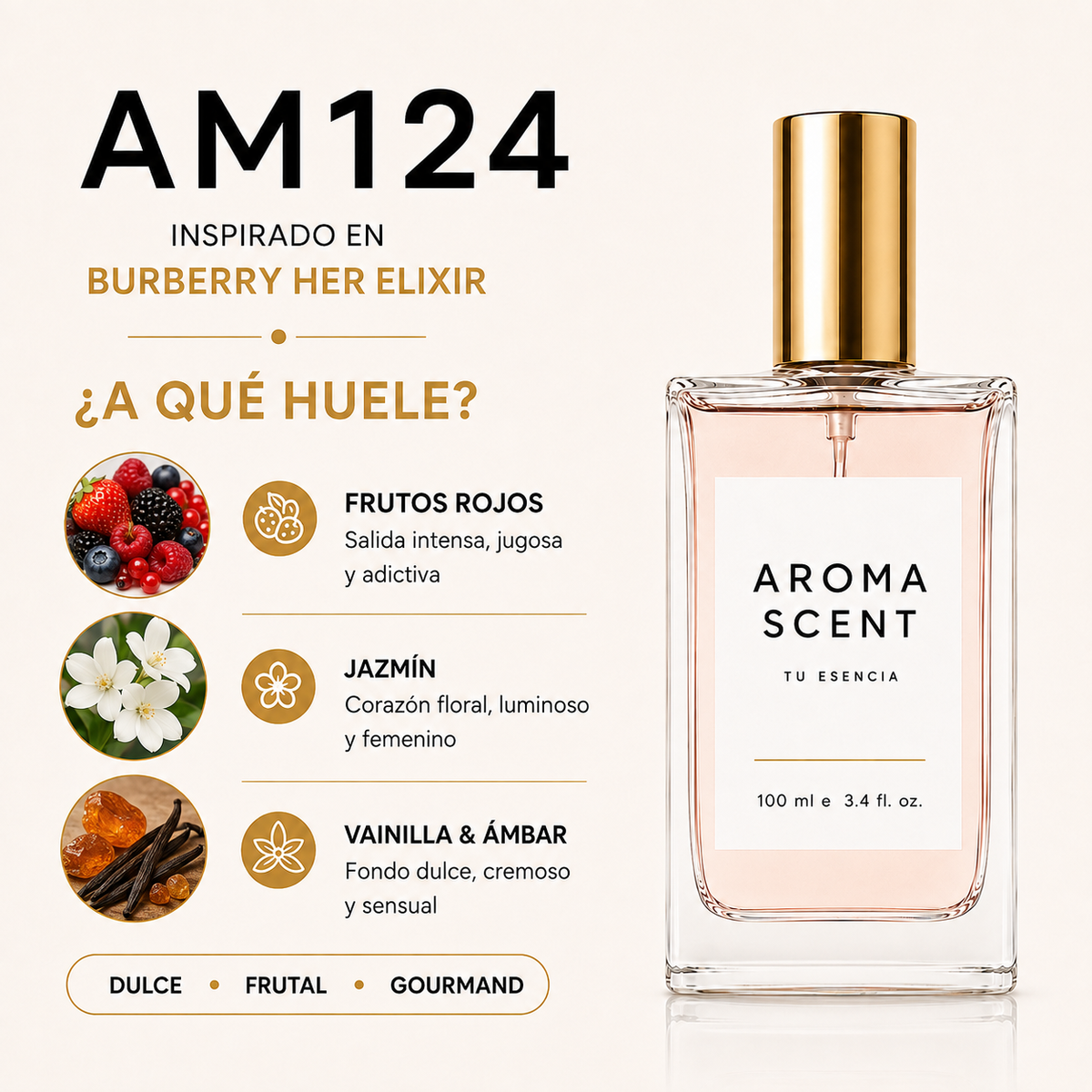 AM124 - INSPIRADO EN BURBERRY HER ELIXIR DE PARFUM DE BURBERRY- MUJER