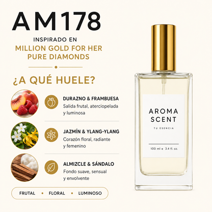 AM178- INSPIRADO EN MILLION GOLD FOR HER PURE DIAMONDS DE RABANNE - MUJER