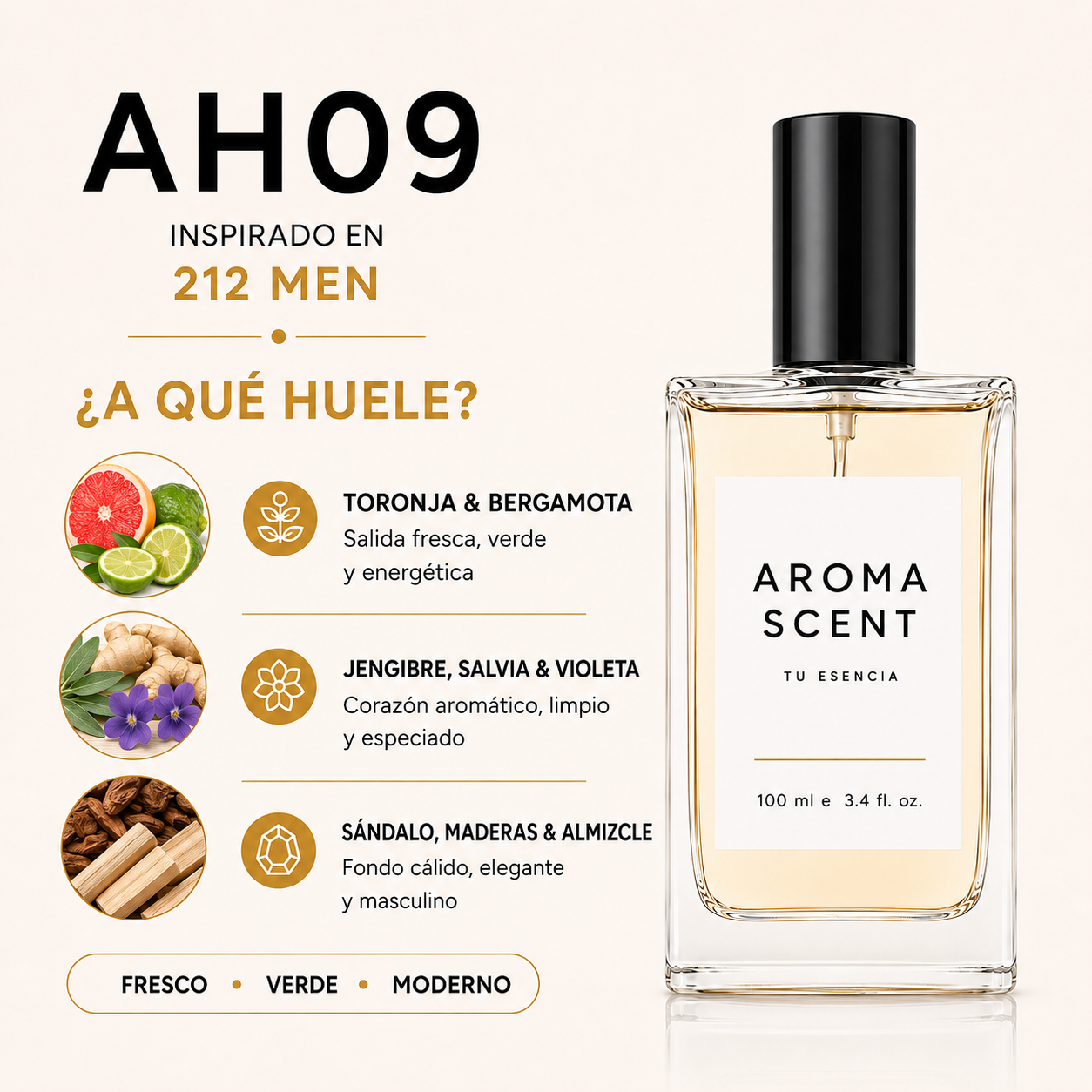 AH09 - INSPIRADO EN 212 MEN CAROLINA HERRERA- HOMBRE