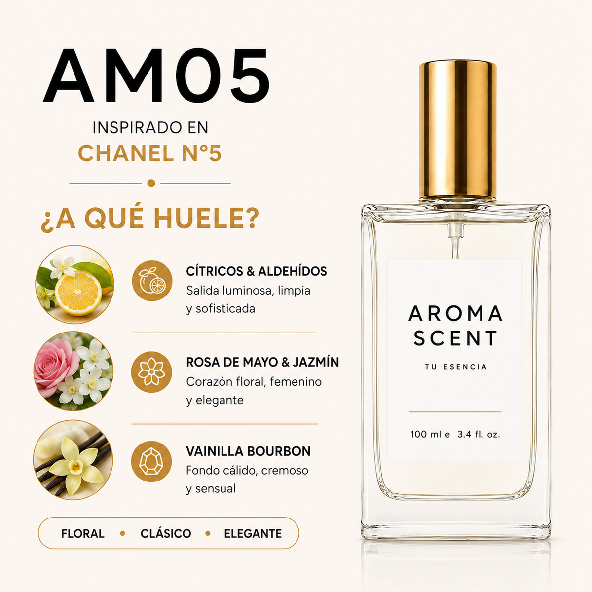 AM05 -INSPIRADO EN CHANEL #5 DE CHANEL- MUJER