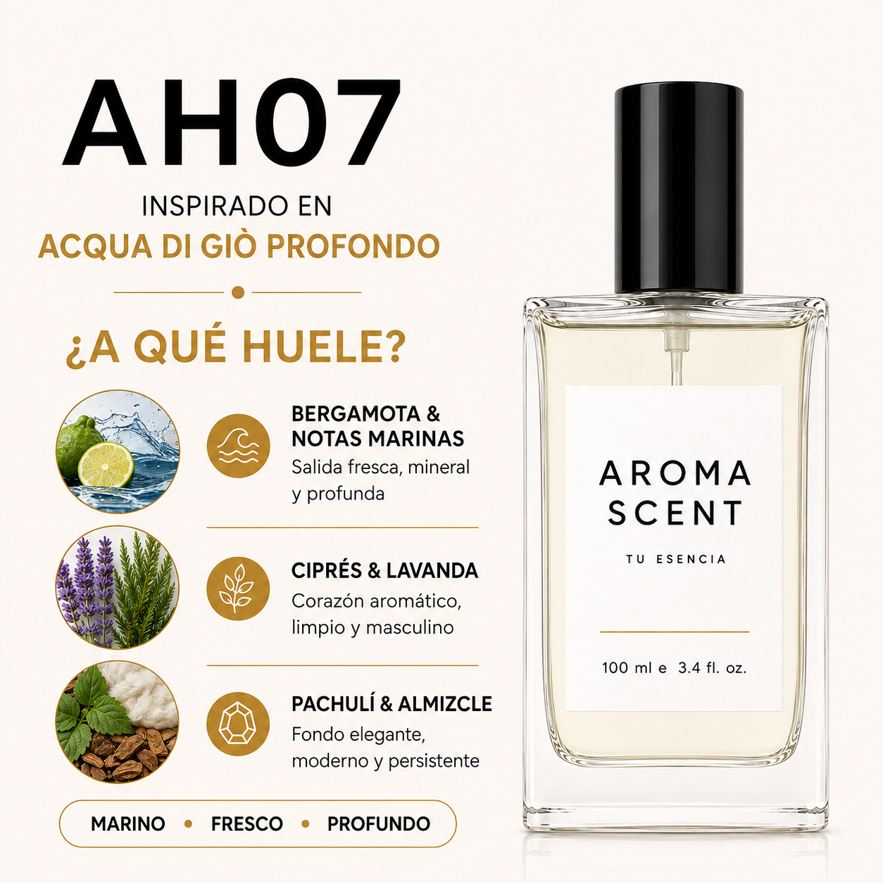 AH07 - INSPIRADO EN ACQUA DI GIO PROFONDO DE GIORGIO ARMANI- HOMBRE