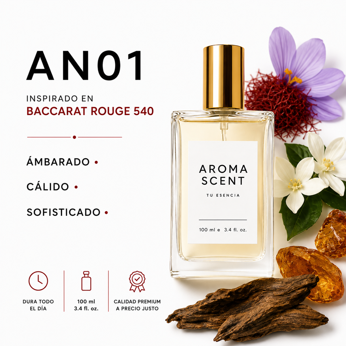 AN01 - INSPIRADO EN BACCARAT ROUGE 540 - MFK - UNISEX