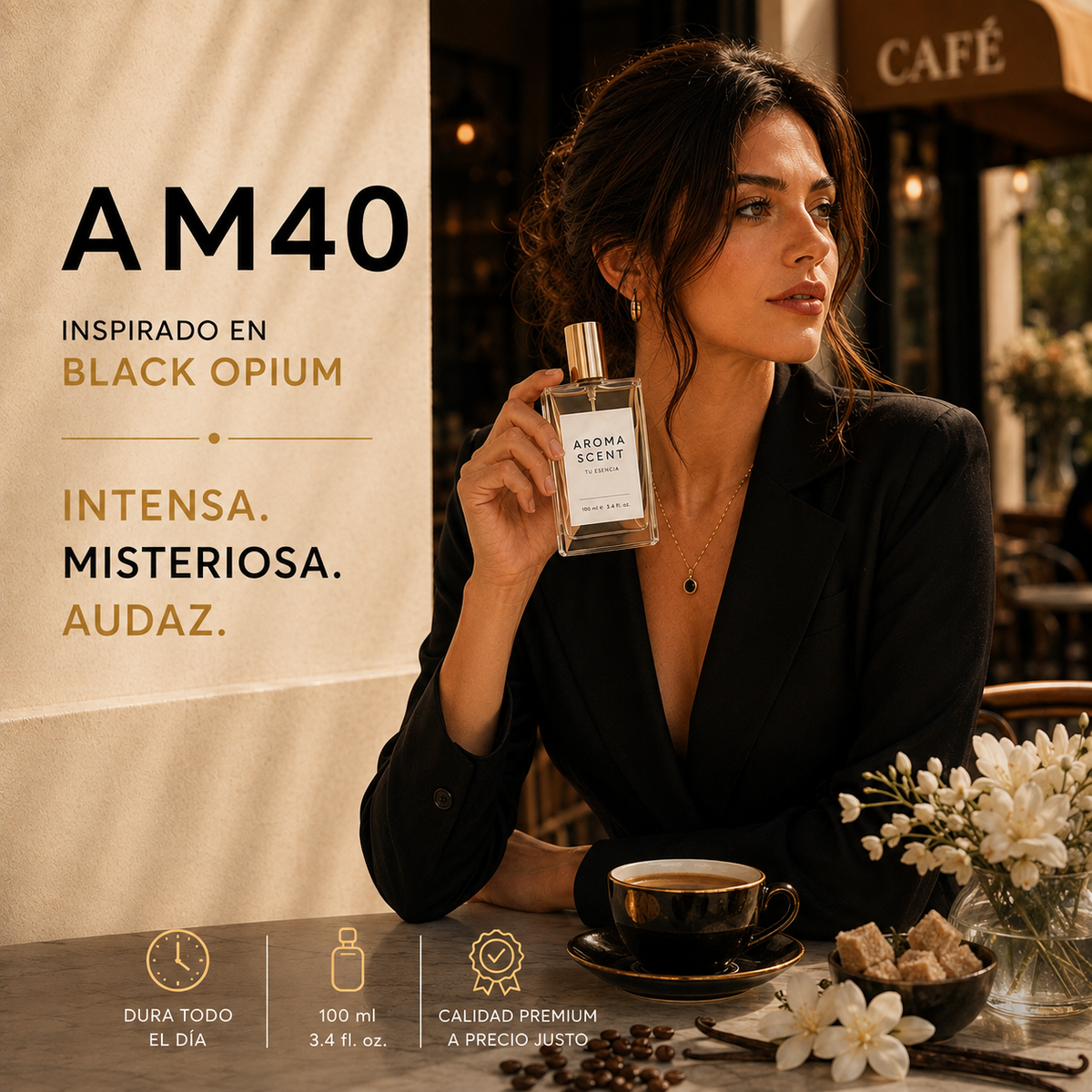 AM40 - INSPIRADO EN BLACK OPIUM - YVES SAINT LAURENT YSL - MUJER