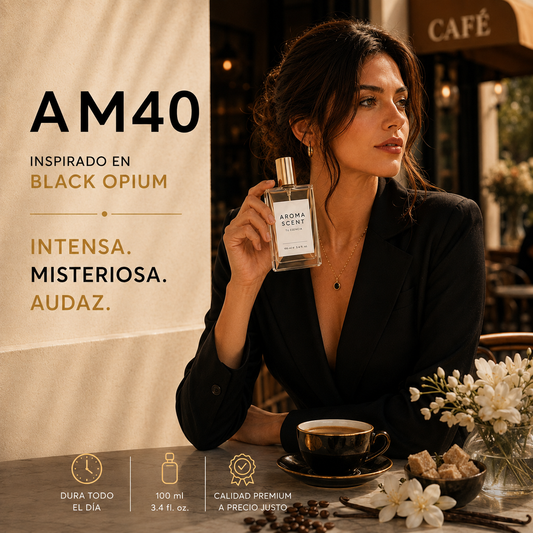 AM40 - INSPIRADO EN BLACK OPIUM - YVES SAINT LAURENT YSL - MUJER