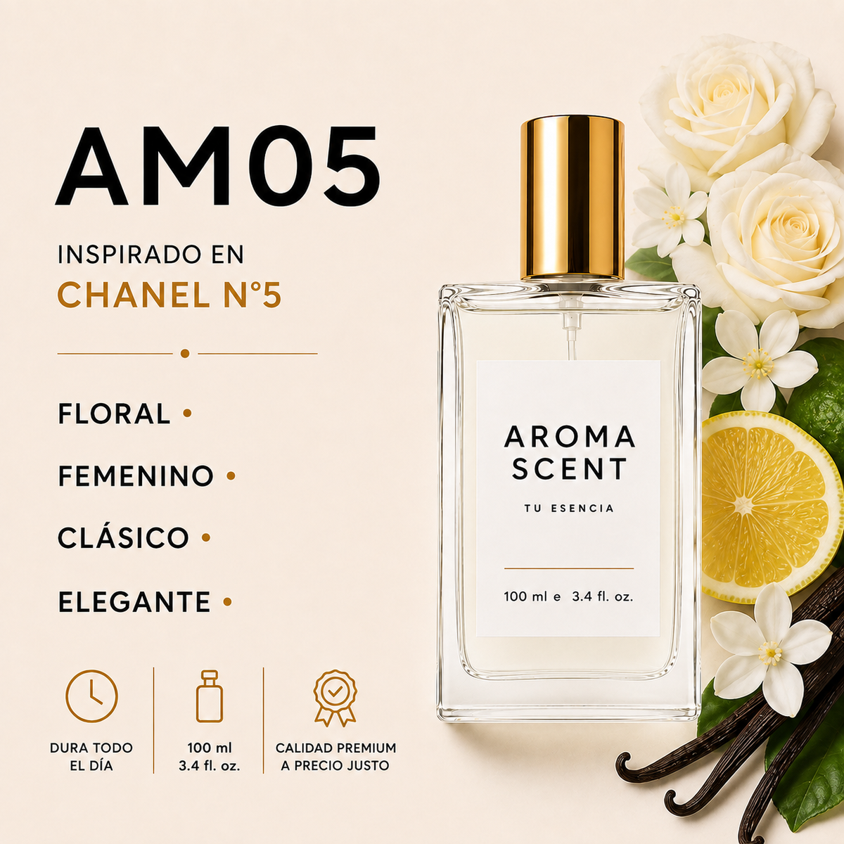 AM05 -INSPIRADO EN CHANEL #5 DE CHANEL- MUJER