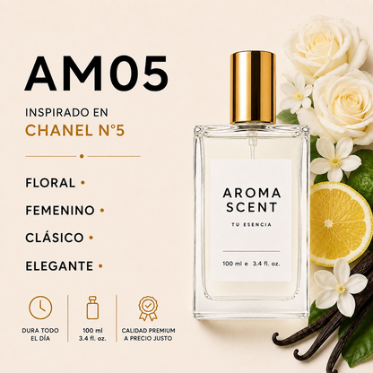 AM05 -INSPIRADO EN CHANEL #5 DE CHANEL- MUJER