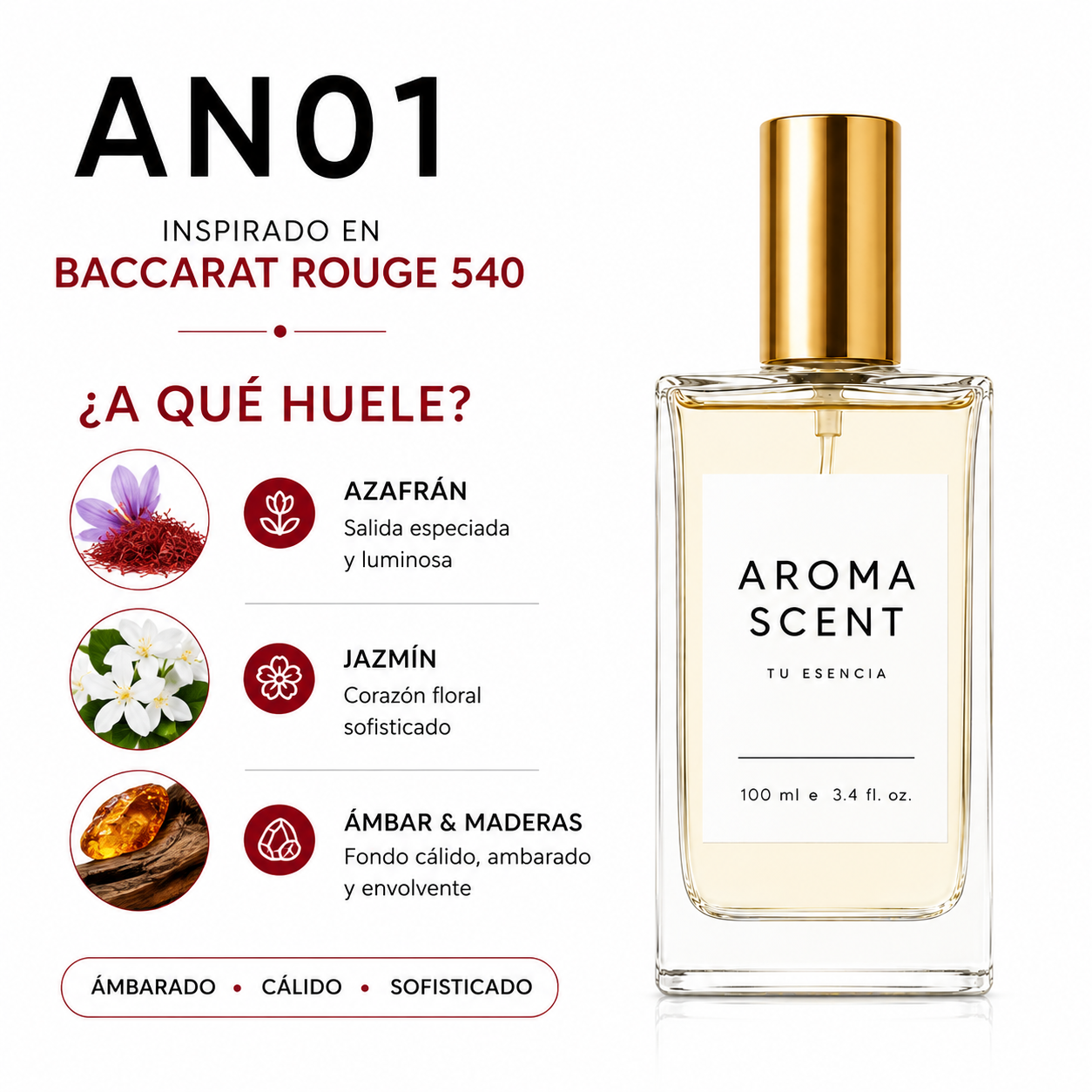 AN01 - INSPIRADO EN BACCARAT ROUGE 540 - MFK - UNISEX