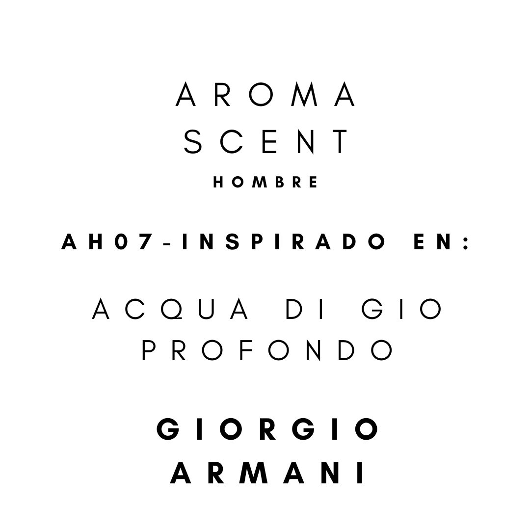 AH07 - INSPIRADO EN ACQUA DI GIO PROFONDO DE GIORGIO ARMANI- HOMBRE